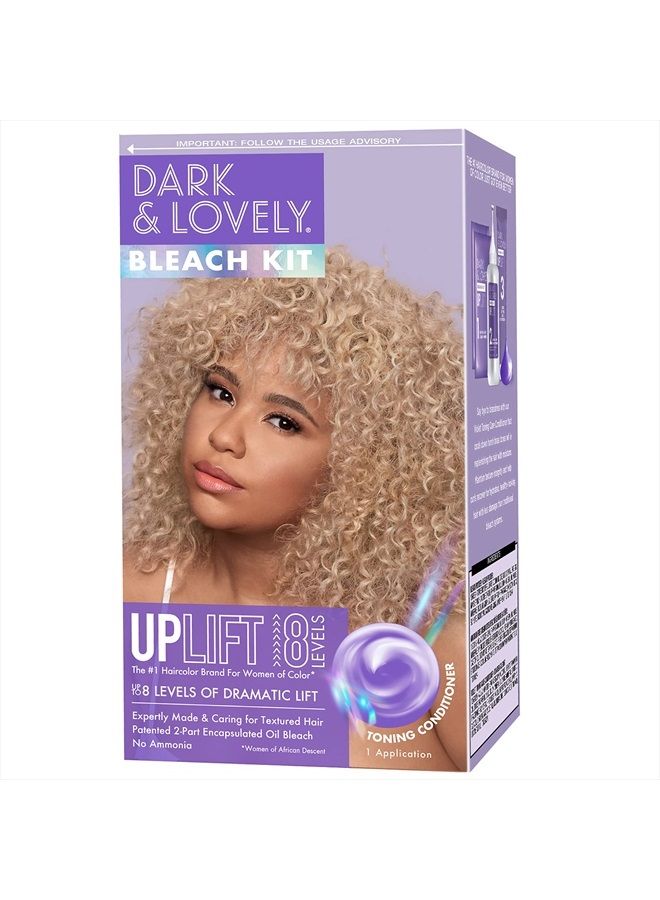 SS Carson/Interbeauty Dark and Lovely® Uplift Hair Bleaching Kit for Dark Hair, Bleach Blonde Hair Dye Kit includes Hair Bleach Powder, Cream Developer and Hair Toner Bleach Blonde 1 kit