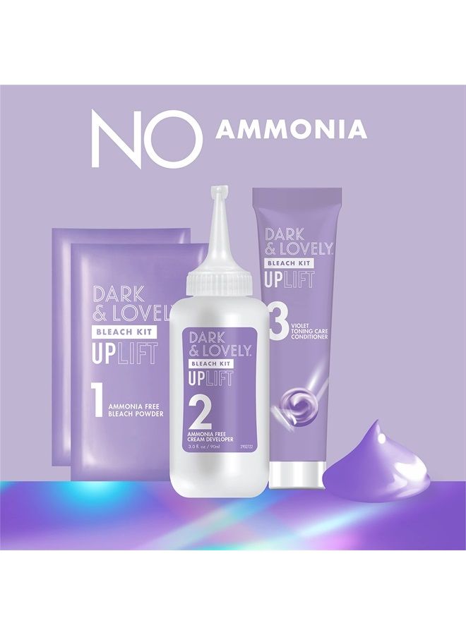 SS Carson/Interbeauty Dark and Lovely® Uplift Hair Bleaching Kit for Dark Hair, Bleach Blonde Hair Dye Kit includes Hair Bleach Powder, Cream Developer and Hair Toner Bleach Blonde 1 kit