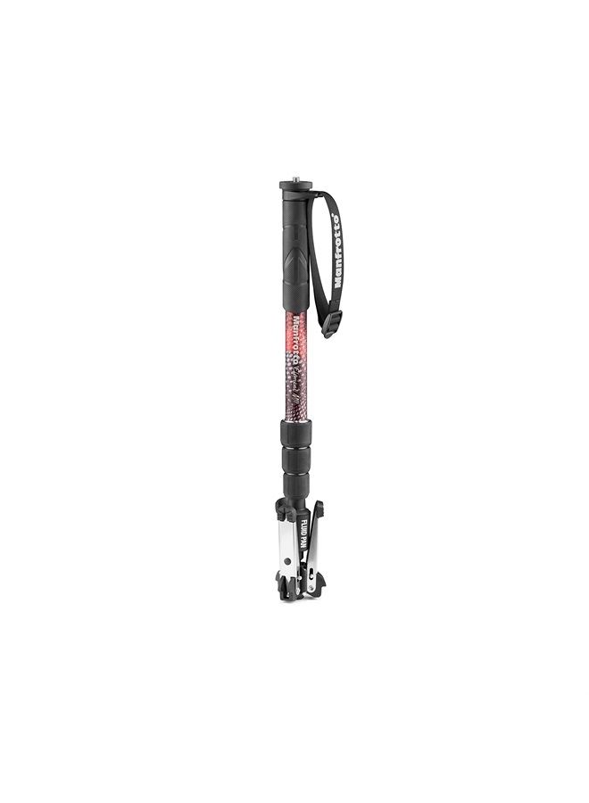 Element MII Video Aluminium Fluid Monopod, Slim and Lightweight, Loads up to 16kg, Foldable Fluid Base, 4 Sections, Twist Locks, for mirrorless and DSLR Cameras