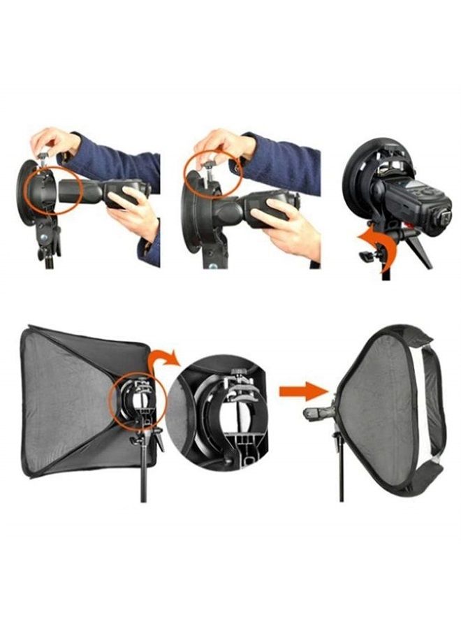 Godox 31x31inch 80x80cm Foldable Softbox Diffuser with Godox S2 S-Type Bracket Bowens Mount Speedlite Bracket for Godox V1,AD200Pro, AD400Pro,TT350,V860II Series