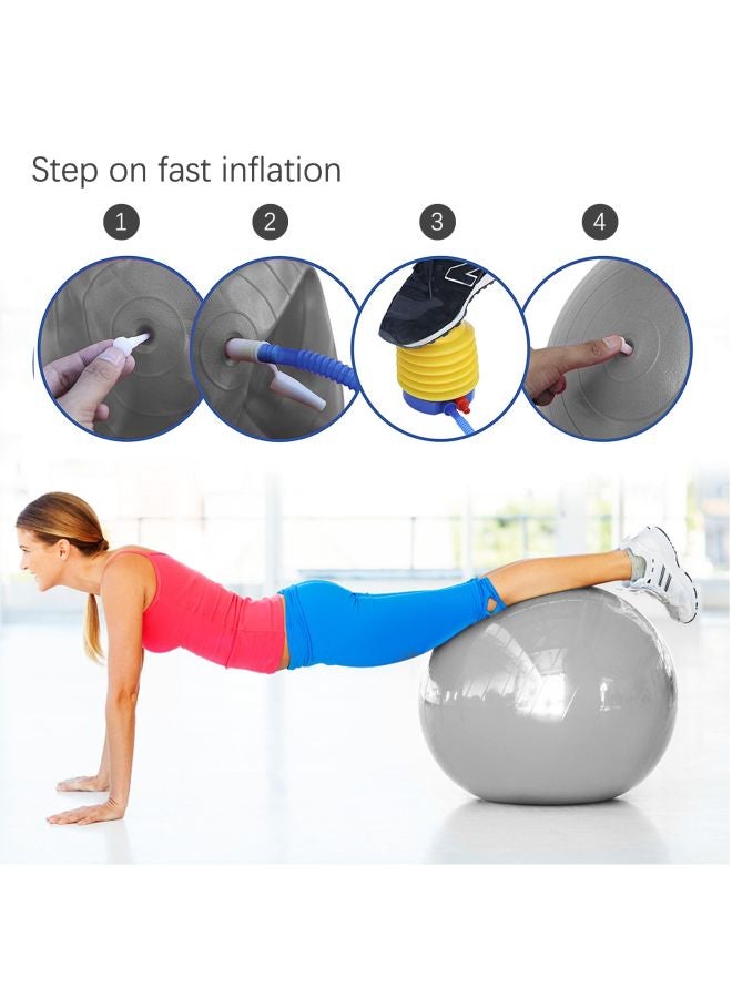 Anti-Burst Yoga Ball With Hand Pump 45cm