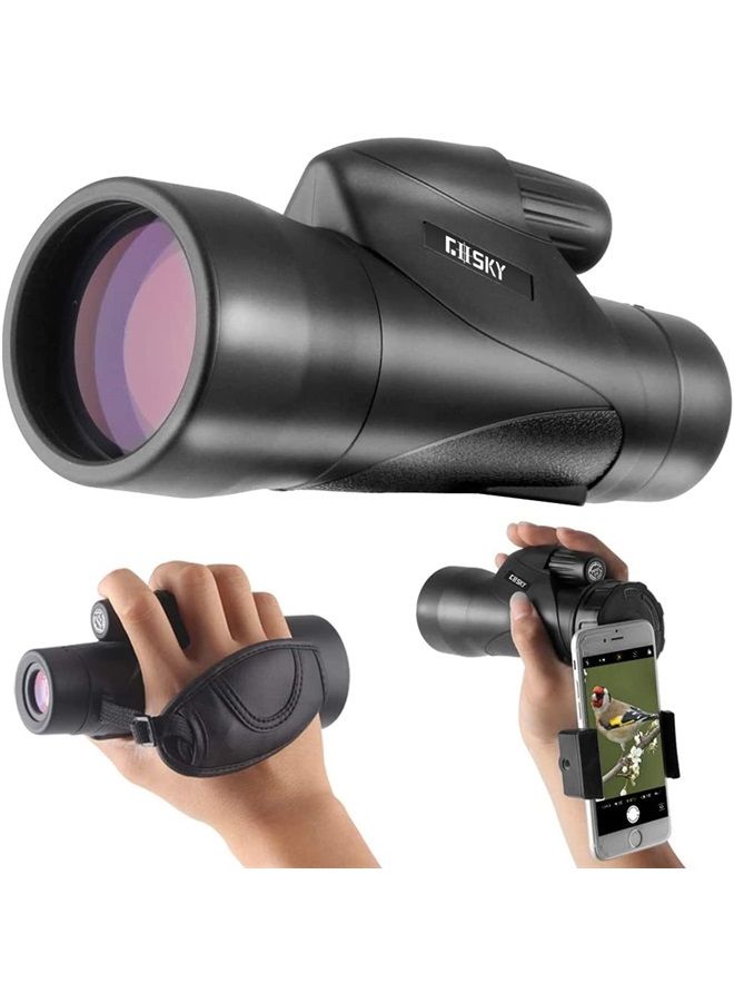Monocular Telescope, 12x50 ED Glass Monocular for Adult, Ultra HD Multi with High Powerful Coated, BAK4 Prism & Waterproof Suitable for Bird Watching Hunting Camping Wildlife -1250ED