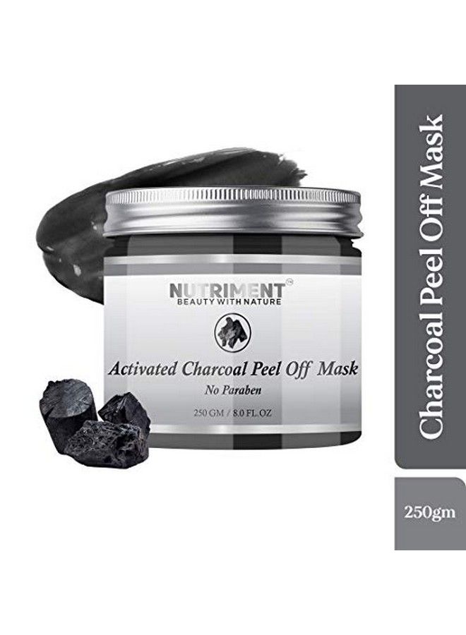 Charcoal Peel Of Mask 250Gm Reduces Blackheads Removal Also Reduces Excess Oil Unblocks Clogged Pores By Peeling Blackheads Dirt Fights Pollution Suitable For All Skin Types Green Tea
