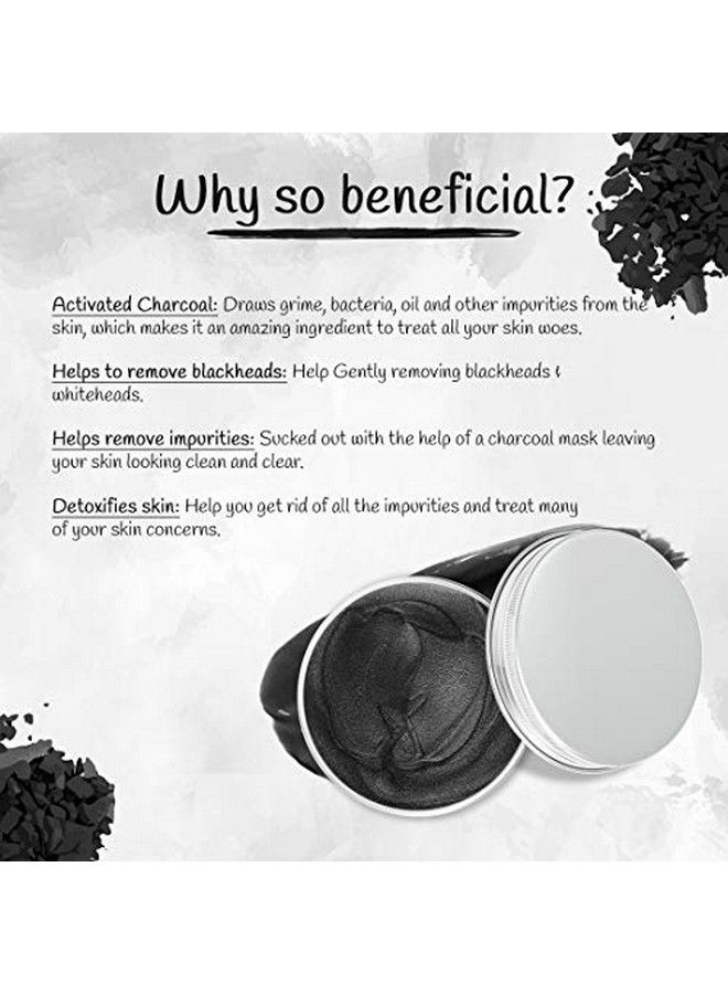 Charcoal Peel Of Mask 250Gm Reduces Blackheads Removal Also Reduces Excess Oil Unblocks Clogged Pores By Peeling Blackheads Dirt Fights Pollution Suitable For All Skin Types Green Tea