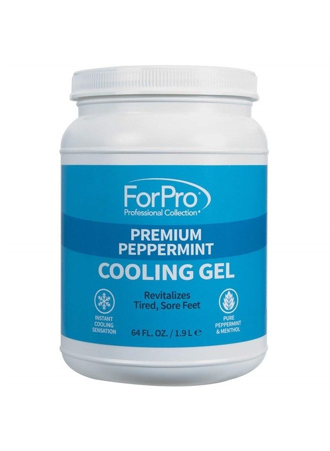 Premium Peppermint Cooling Gel, Instantly Cools, Revitalizes Tired & Sore Feet, Formulated With Pure Peppermint Oil & Menthol, 64 Oz. (802298)