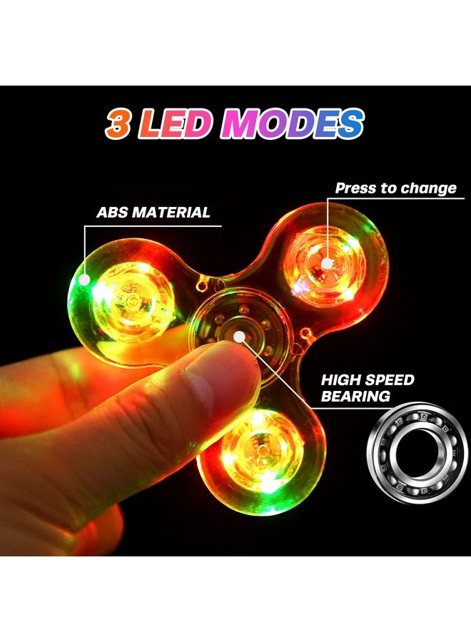 12 Pack Fidget Spinners Kids Party Favors Led Light Up Fidget Toys Bulk For Kids Adults Goodie Bag Stuffers Sensory Toys Birthday Return Gifts Classroom Prizes