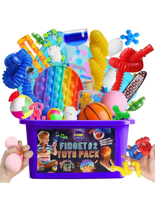 Fidget Pack Box For Boys Girls 412 Funkidz Fidget Toys For Kids 57 Autistic Sensory Mystery Birthday Gifts In Reusable Portable Treasure Box Nice Party Favors