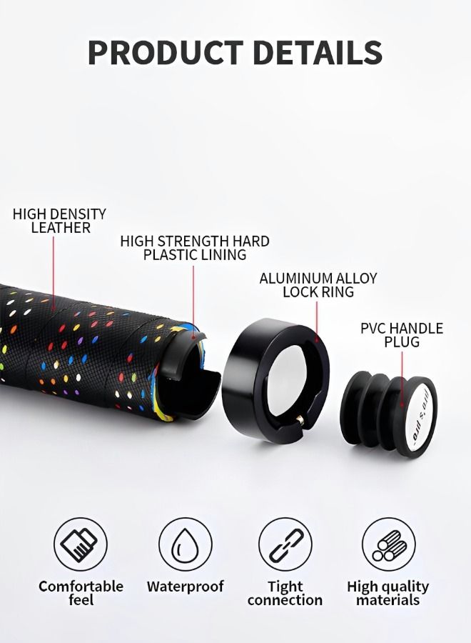 Bike Handlebar Grips, Double Lock-on Bicycle Grip Handle Bar, Anti-Slip Shock Absorbing  Soft Hand Grip Comfortable Ergonomic  for BMX, Mountain, MTB, Folding Bike