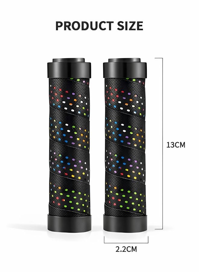 Bike Handlebar Grips, Double Lock-on Bicycle Grip Handle Bar, Anti-Slip Shock Absorbing  Soft Hand Grip Comfortable Ergonomic  for BMX, Mountain, MTB, Folding Bike