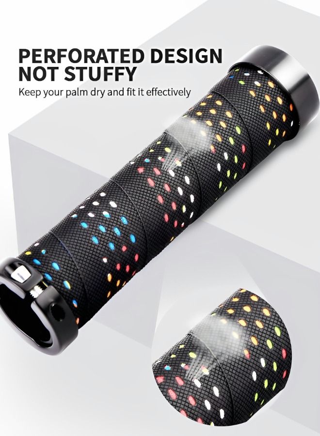 Bike Handlebar Grips, Double Lock-on Bicycle Grip Handle Bar, Anti-Slip Shock Absorbing  Soft Hand Grip Comfortable Ergonomic  for BMX, Mountain, MTB, Folding Bike