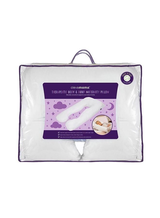 Therapeutic Body And Bump Maternity Pillow White