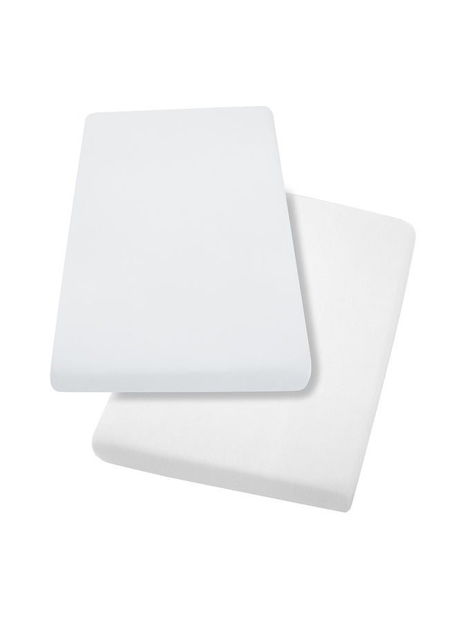 Jersey Cotton Fitted Sheets For Travel Cot 68x97x10 Cm