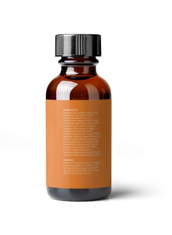 Vitamin C Serum Dark Spot Corrector for Face, with Hyaluronic Acid and Vitamin E - Brightening Dark Spot Corrector Serum by Pure Body Naturals