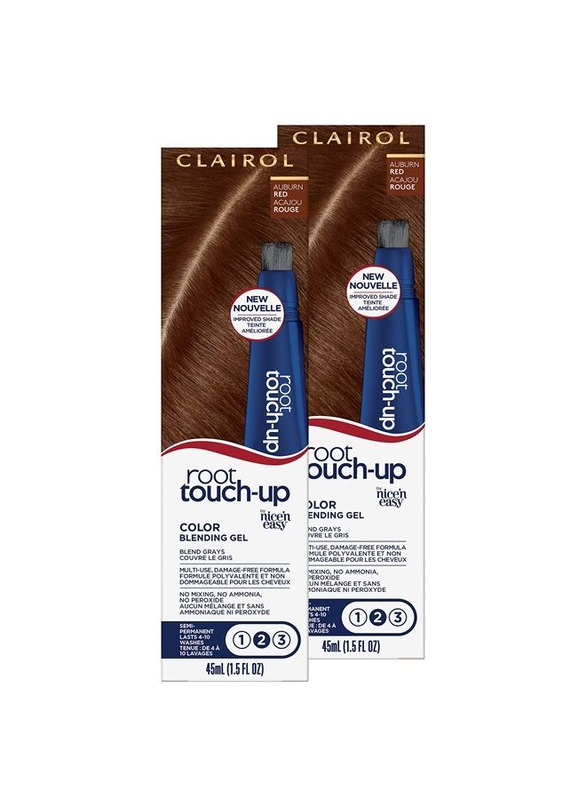 Root Touch-Up Semi-Permanent Hair Color Blending Gel, 5R Auburn Red, Pack of 2