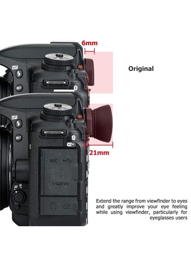 Soft Silicon Camera Viewfinder Eyecup Eyepiece Eyeshade for Nikon D780 D750 D610 D600 D7500 D7200 D7100 D7000 D5600 D5500 D5300 D5200 D5100 D5000 D3500 D3400 D3300 Replaces DK-21 DK-28 DK-25 24 23 20