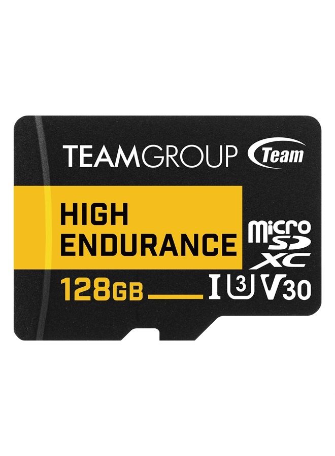 HIGH ENDURANCE 128GB Micro SDXC UHS-I U3 V30 4K 100MB/s(Designed for Monitoring) Stable Durable Long Lasting Flash Memory Card for Security Camera,4K&Full HD video recording THUSDX128GIV3002