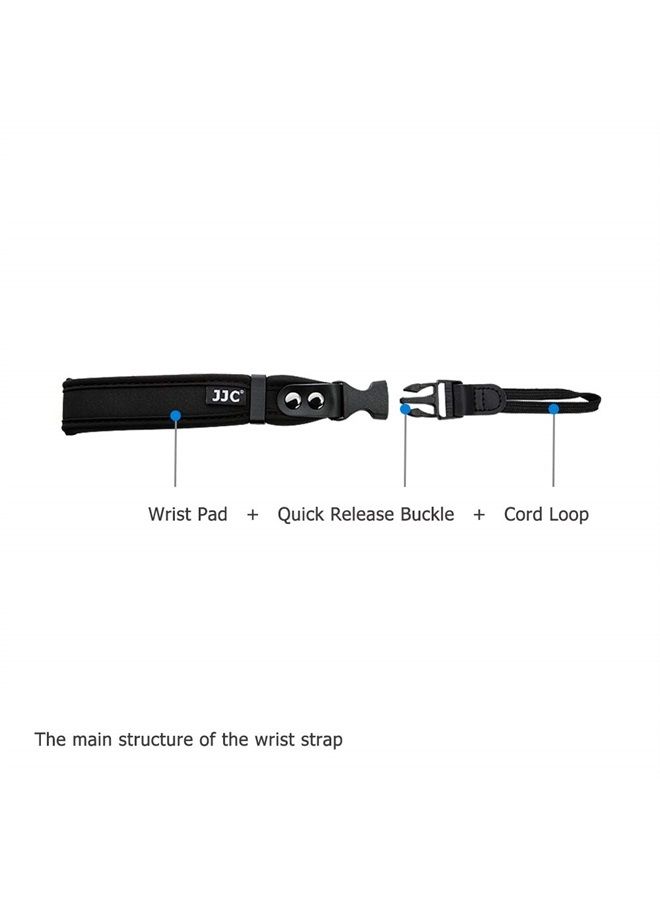 Soft Neoprene Camera Hand Wrist Grip Strap with Quick-Release for Leica Q3 Canon EOS R10 R7 R5 R6 Rebel T8i T7 T7i SL3 90D Sony A7 IV III Nikon Z30 Zfc Z50 Z5 Z6 Z7 II Fuji X-T4 X-S10 X-T30II X-Pro3
