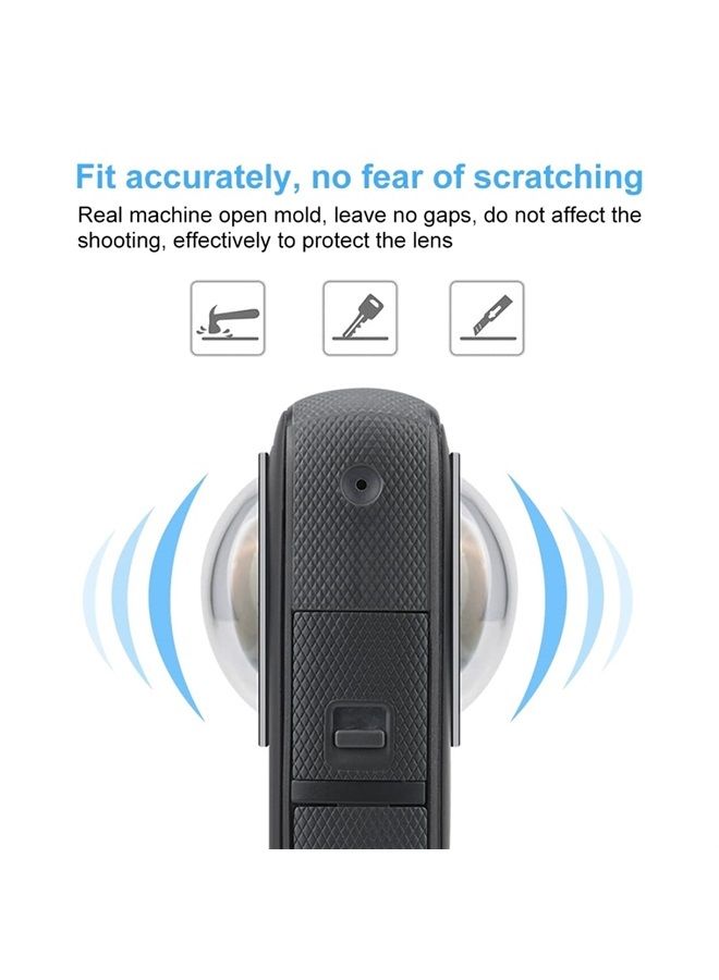 Dual Lens Guards for Insta360 One X2 PC Protective Lens Cover Case for Insta 360 ONE X2 Sports Camera Accessories one x2 Lens Protector