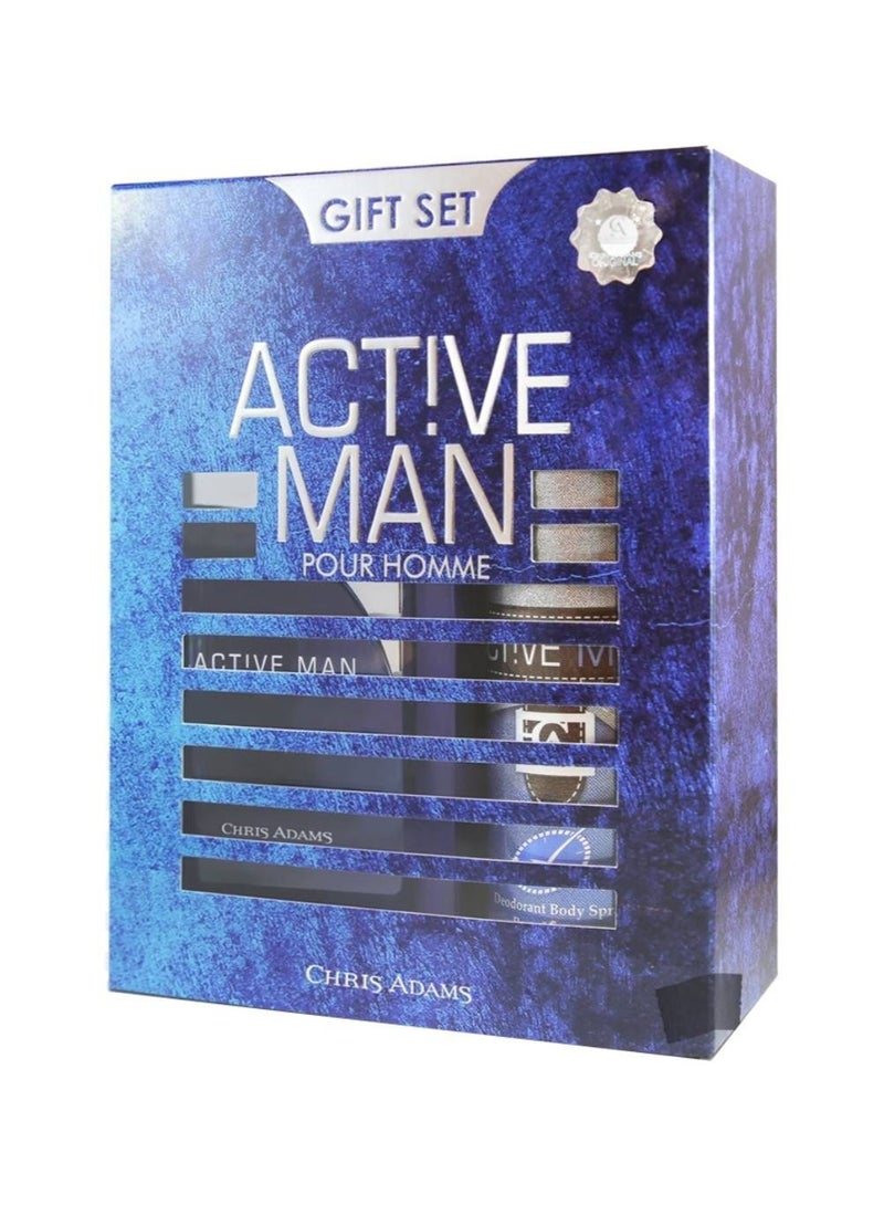 Active Man Gift Set 100 ML Spray and 200 ML Deo with My Happy Deals Bag