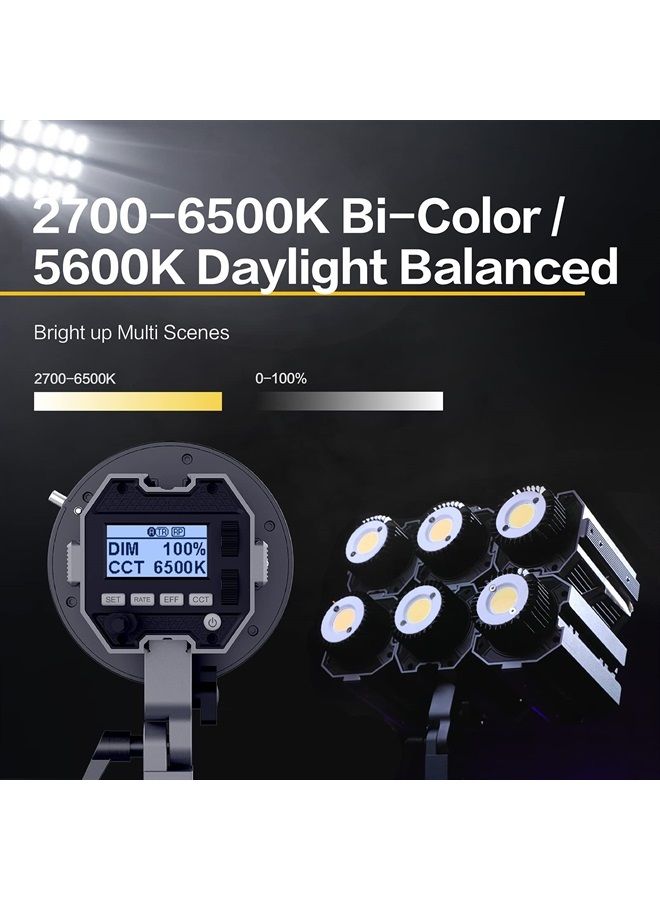 CL60 COB Video Light,Power 65W,2700K to 6500K,CRI 97+,Only 550g,Support APP Control