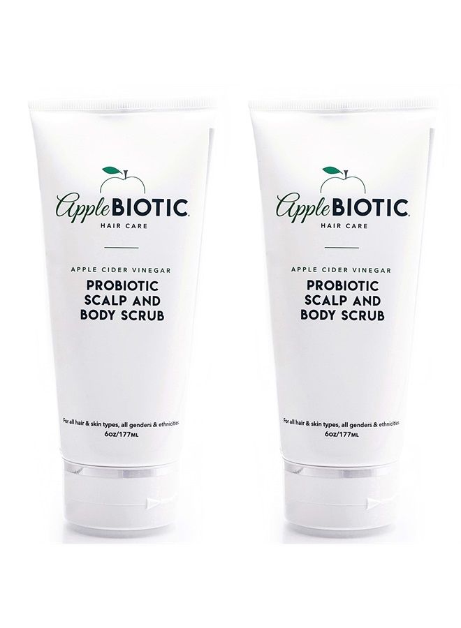Apple Cider Vinegar Scalp Scrub 2PK - Exfoliating Scalp Treatment with Coconut & Sesame Seed Oils - Moisturizes & Relieves Itchy, Flaky Skin. Hair Scrub & Scalp Cleanser for Build Up, Healthy Hair