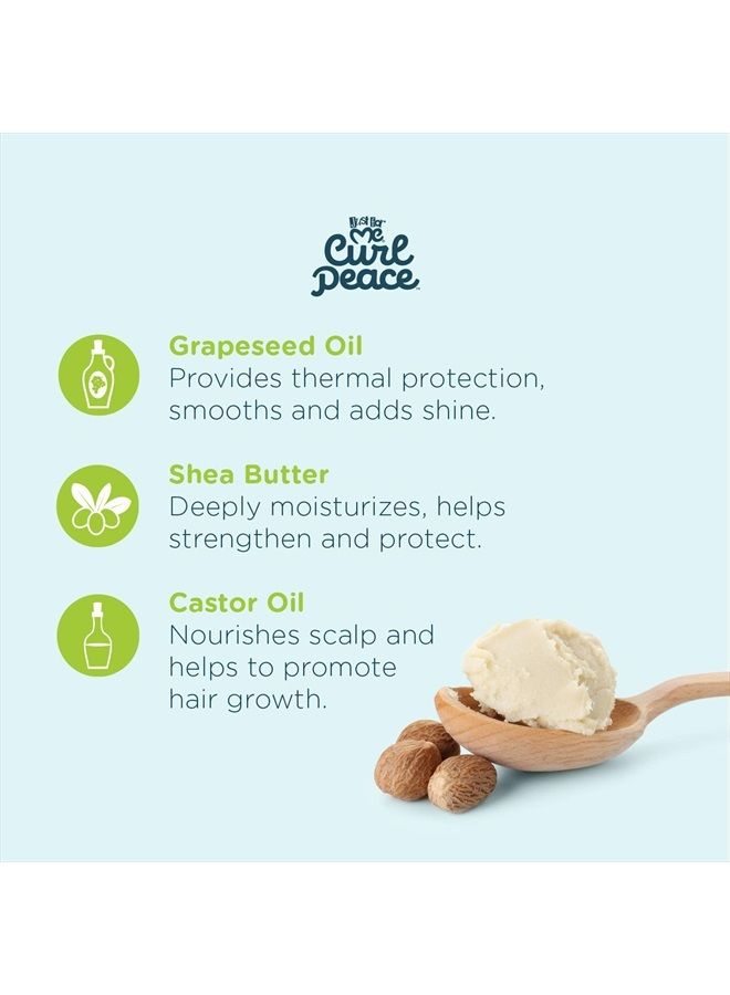Curl Peace Nourishing Hair & Scalp Butter - Hydrates & Soothes, Contains Grapeseed Oil, Shea Butter, Castor Oil, Prevents Breakage, Increases Softness, No Animal Testing, 4 oz