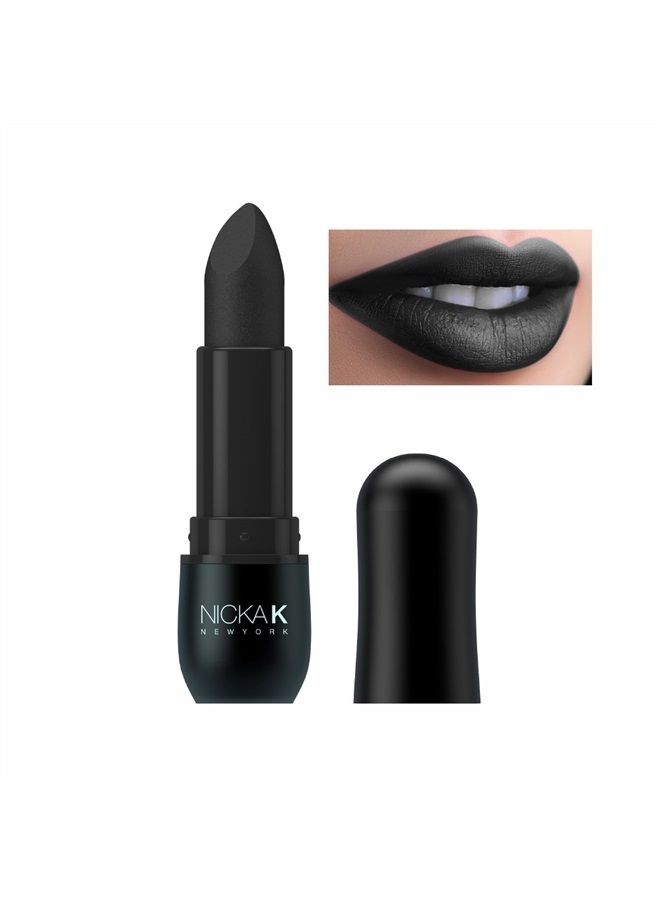 (3 Pack) NICKA K Vivid Matte Lipstick NMS07 Black