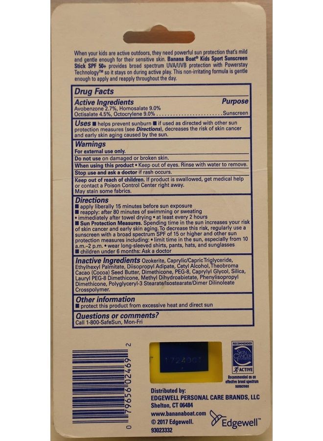 Spf#50+ Kids Sport Stick 0.5 Ounce (14ml) (2 Pack)