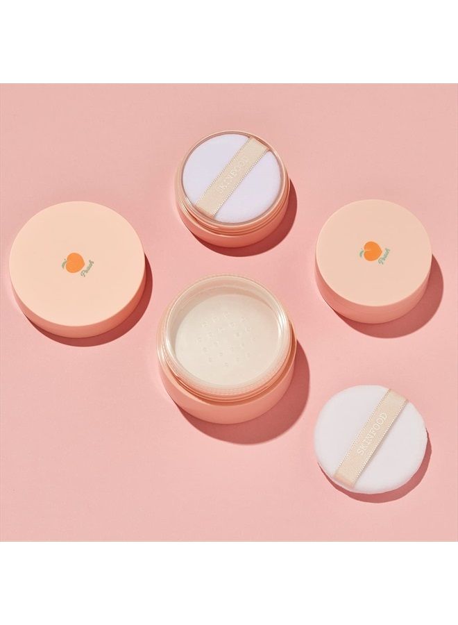 SKINFOOD Peach Cotton Pore Blur Pact - Sebum Control Pack with Silky Texture - Long Lasting Makeup Fixing - Pore Primer with Mineral Powder for Oily Skin - Pore Quick Minimizer (4g)