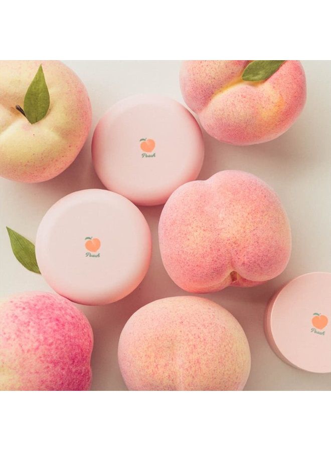 SKINFOOD Peach Cotton Pore Blur Pact - Sebum Control Pack with Silky Texture - Long Lasting Makeup Fixing - Pore Primer with Mineral Powder for Oily Skin - Pore Quick Minimizer (4g)
