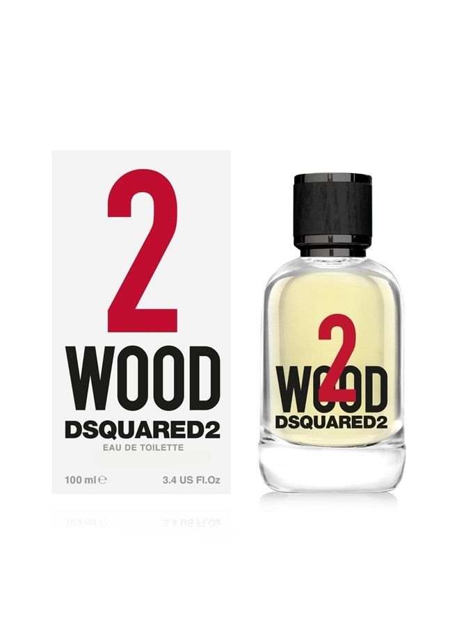 Wood 2 For Unisex Eau de Toilette Spray, 3.4 Ounce