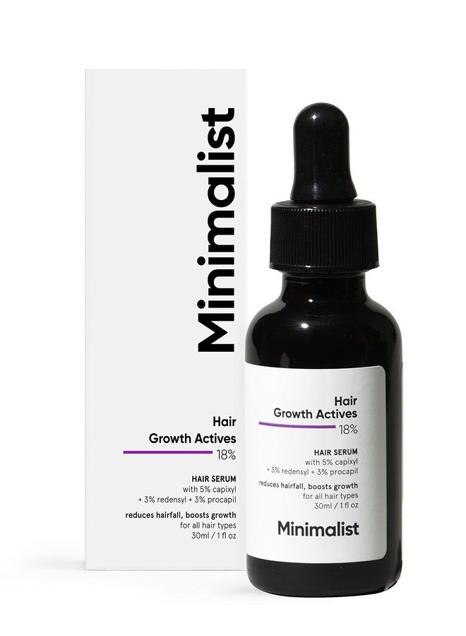 Hair Density Actives 18% Hair Density Serum | With Procapil, Capixyl, Redensyl, Anagain & Baicapil For Hair Fall Control & Growth For Men & Women | 30 ml