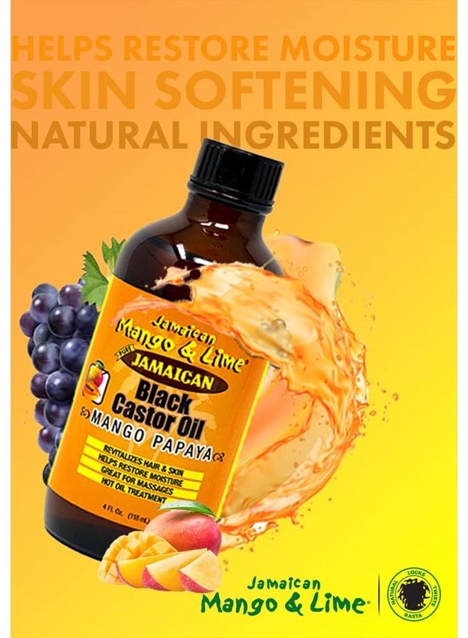 Black Castor Oil (Mango Papaya) 4oz