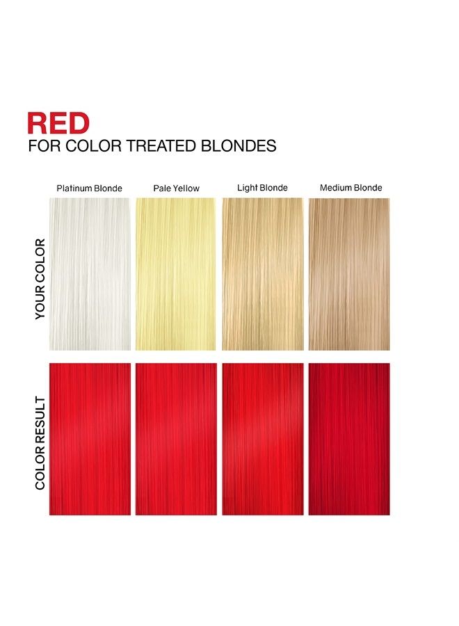 Viral Duo Color Depositing Colorwash Shampoo & Conditioner Set + Bondfix Bond Rebuilder, Semi Permanent Hair Color, Vegan Hair Dye, Extreme Red