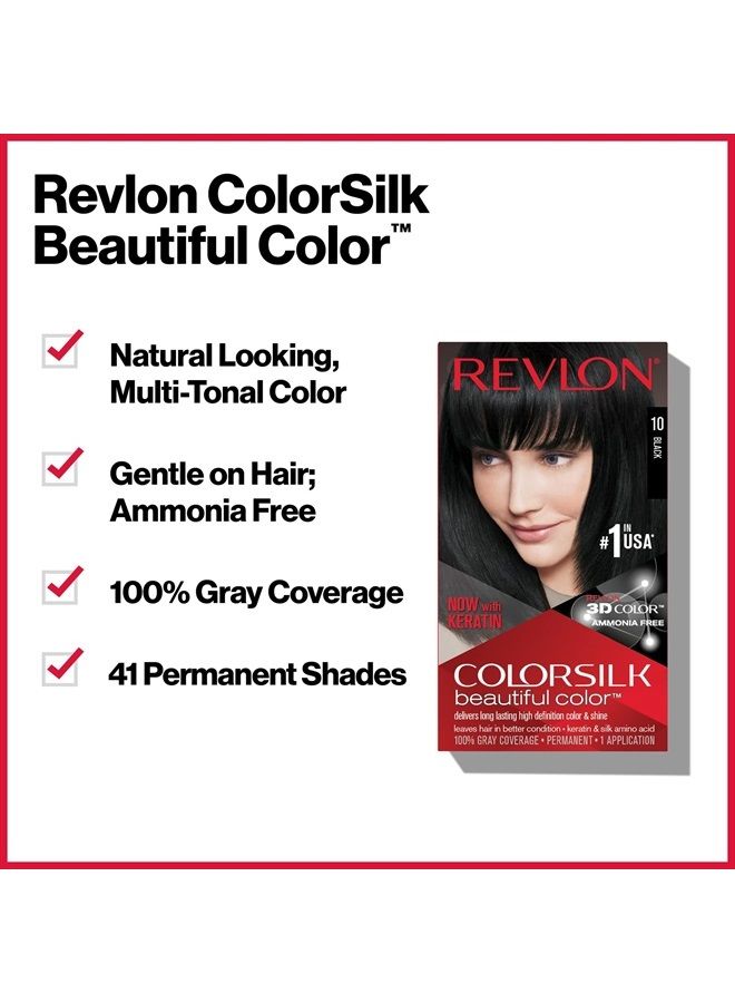 Revlon ColorSilk Hair Color, 20 Brown Black 1 ea (Pack of 5)