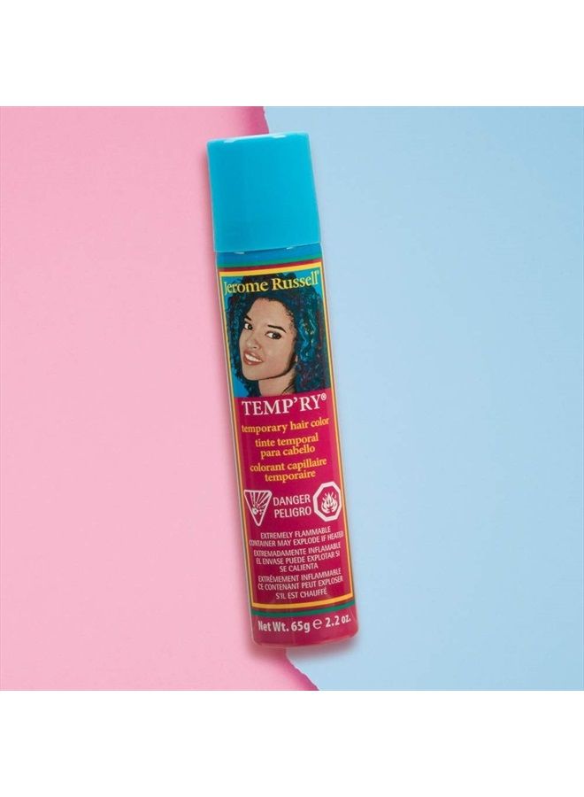 Temporary Hair Color Spray, Blue Black - Intense Spray-On Temporary Hair Color, Fast-Drying, Non-Sticky, Travel Size Hair Dye for Instant Vivid Hair Color, 2.2 oz