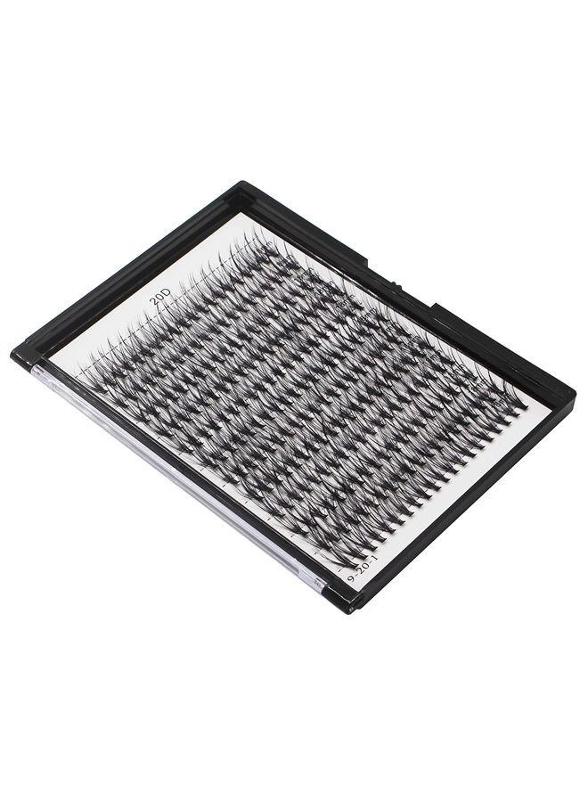 240pcs C Curl 20D Cluster Eyelashes 0.07mm 20D-8mm to 20D-20mmTo Choose Professional Makeup Individual Cluster Eye Lashes False Lasehs Cluster Wholesale Bulk (20D-17mm)