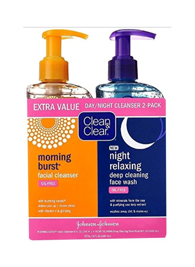 Pack Of 2 Day And Night Deep Cleansing Face Wash With Cleanser Set 240ml