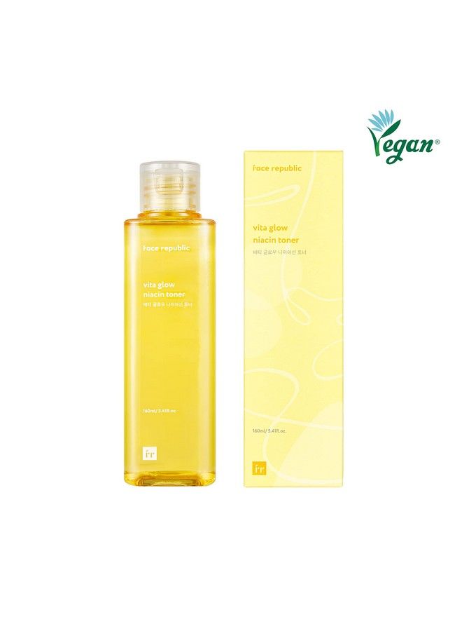 Vita Glow Niacin Toner 160Ml | Vitamin Complex | Vitalizing & Purifying | 7 Hyaluronic Acids | No Artificial Fragrance | Crueltyfree | Korean Skincare