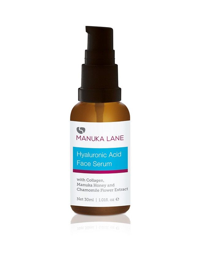 Hyaluronic Acid Serum For Face And Neck With Collagen Manuka Honey & Chamomile Flower Extract : Plant Based Formula : Carefully Formulated To Keep Your Skin Young And Healthy!