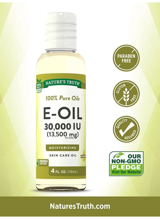 Vitamin E Oil For Skin 30000 Iu | 100% Pure | 4 Oz | Lemon Scented | Gc/Ms Tested