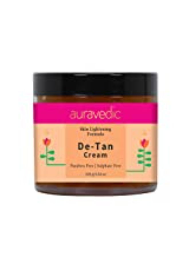 Detan Cream Skin Lightening Formula. Tan Removal Cream With Turmeric Licorice Papaya For Sun Tan Removal, Dark Spots For Men/Women, 100 Gm