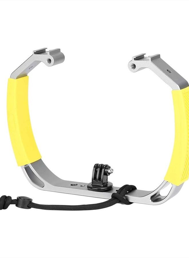 GB-U80 Underwater Diving Rig with Cold Shoe Mounts, Strap - Compatible with GoPro Hero, HERO3, HERO4, HERO5, HERO6, HERO7, HERO8, HERO9, HERO10, Osmo Action - Scuba GoPro Accessory (XL Version)