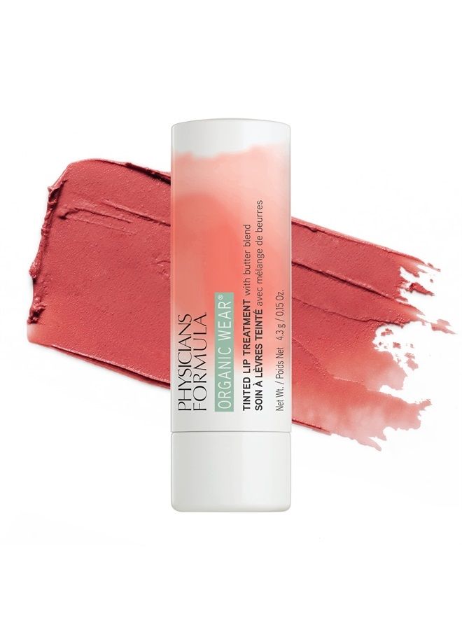 Organic Wear All Natural Tinted Lip Balm Treatment, Red Love Bite | Dermatologist Tested, Clinicially Tested