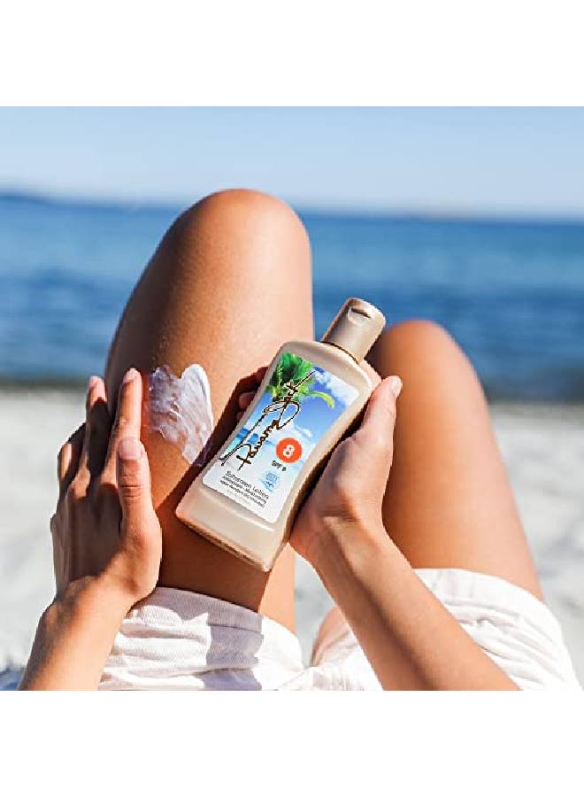 Sunscreen Tanning Lotion Spf 8 Reeffriendly Paba Paraben Gluten & Cruelty Free Antioxidant Moisturizing Formula Water Resistant (80 Minutes) 6 Fl Oz (Pack Of 1)