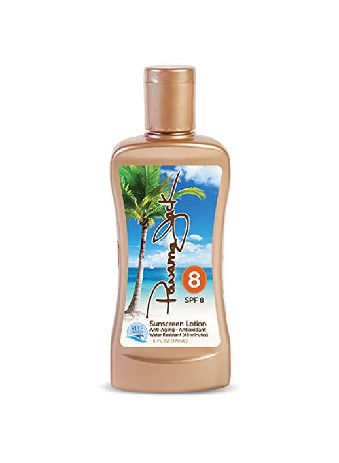 Sunscreen Tanning Lotion Spf 8 Reeffriendly Paba Paraben Gluten & Cruelty Free Antioxidant Moisturizing Formula Water Resistant (80 Minutes) 6 Fl Oz (Pack Of 1)