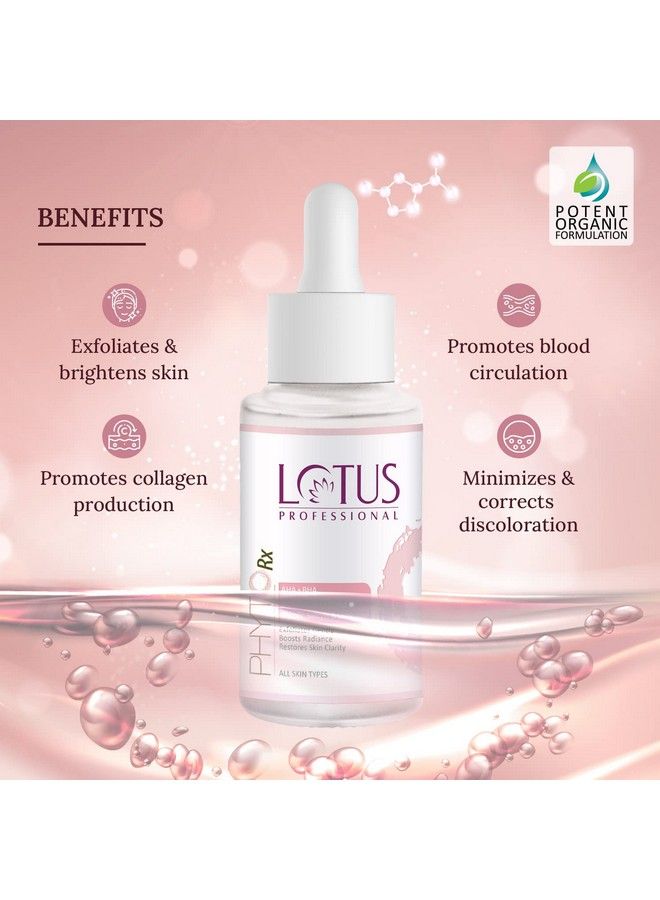 Phytorx Aha+Bha Booster Serum ; With Glycolic Acid Salicylic Acid & Lactic Acid ; Gentle Exfoliator ; Clarifies Skin; 30Ml