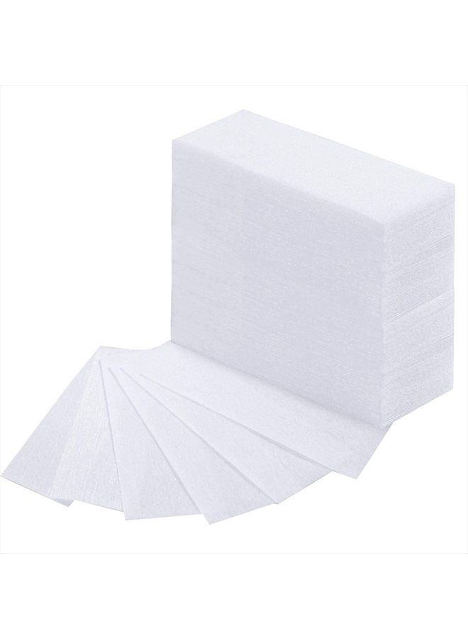 400 Pieces Non Woven Wax Paper Strips Facial and Body Hair Removal Waxing Strips Epilating 10 x 3.8 cm Wax Strip Paper (White)