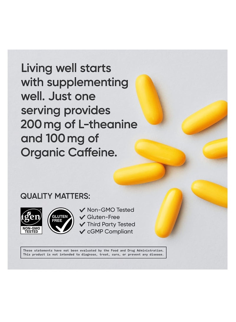 Sports Research, L-Theanine 200 mg & Caffeine 100 mg 60 Softgels