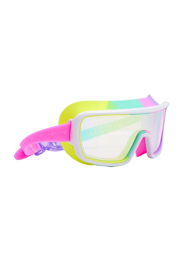 Pseudo Swirl Chromatic Kids Swimming Goggles - Ages 5+ - Anti Fog, No Leak, Non Slip, UV Protection - Hard Travel Case - Lead and Latex Free